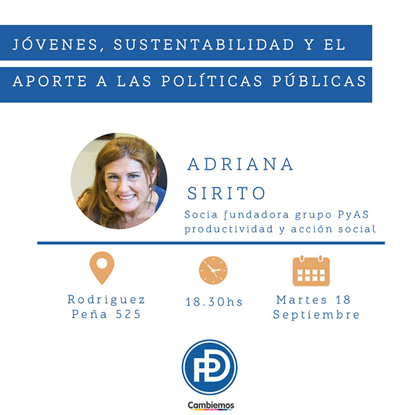 Adriana Sirito Jovenes, Sustentabilidad y el Aporte a las Polícitas Públicas