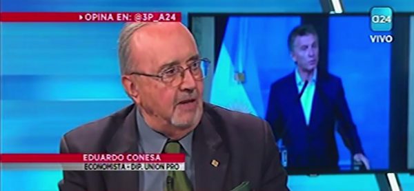 Eduardo Conesa presentó la Ley de Desarrollo en TV